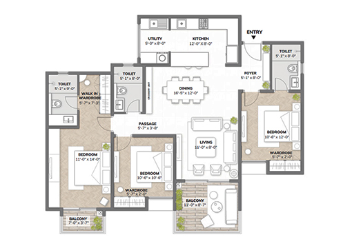 Oberoi Vrindavan floor plan1